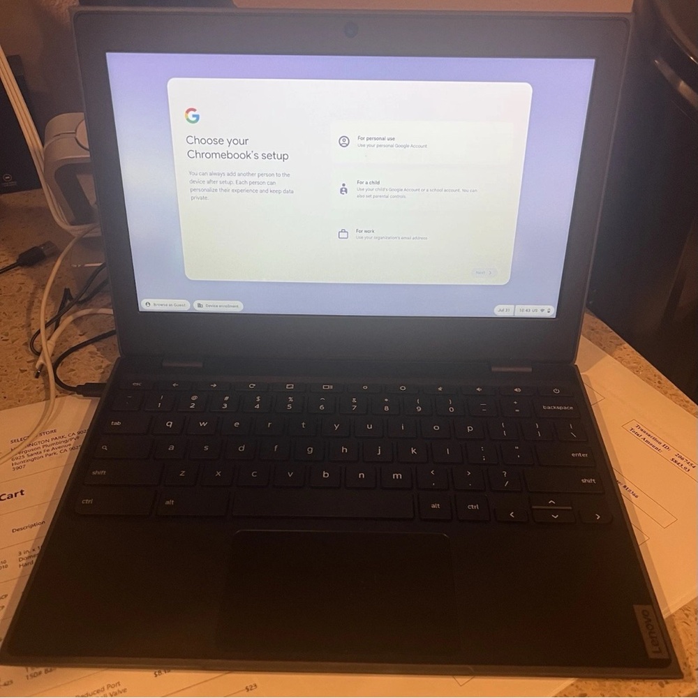 Lenovo Laptop - Sleek Black Design
